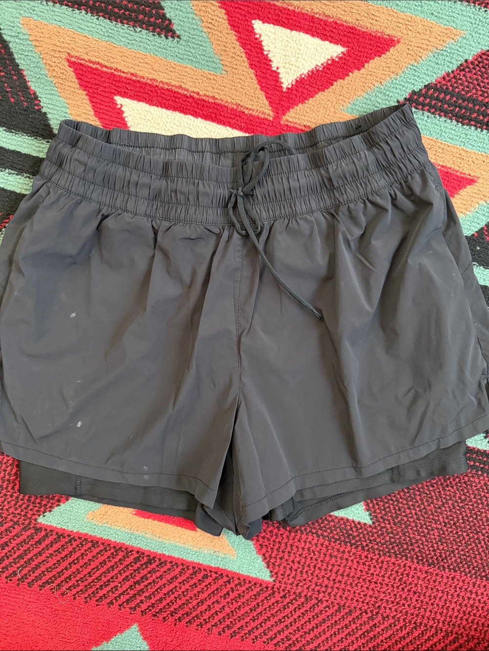 Women’s Black Athletic Drawstring Shorts
